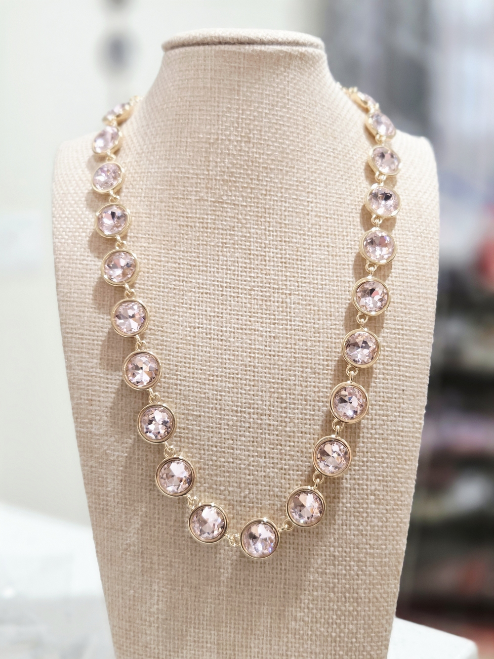 Elegant Pink Genuine Australian Crystal Necklace